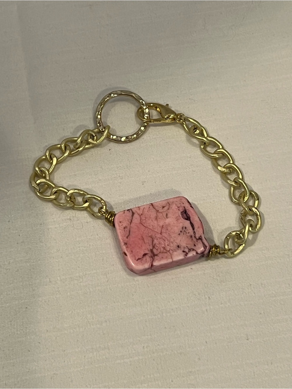 Pink Howlite Bracelet - Picture 2 of 4